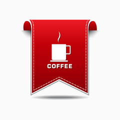 Coffee Sign Red Vector Icon Design