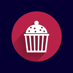 Logo cake cupcake vector symbol label design