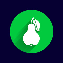 Pear logo fruit diet leaf dieting health food 