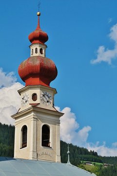 Kirchturm Von Niederdorf, Südtirol