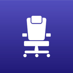 Office chair icon business vector seat shape