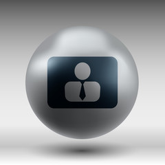 vector icon man inside social people technology