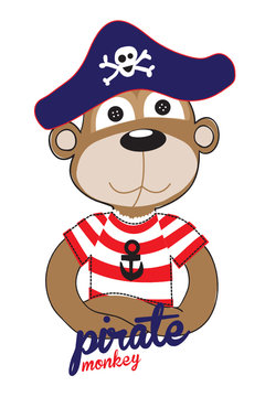 monkey / T-shirt graphics / cute cartoon characters / cute graphics for kids / Book illustrations / textile graphic