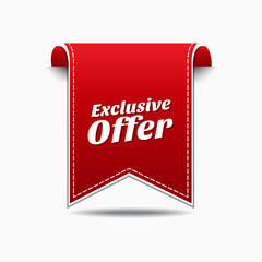 Exclusive Offer Red Vector Icon Design