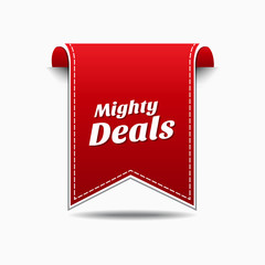 Mighty Deals Red Vector Icon Design