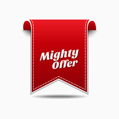 Mighty Offer Red Vector Icon Design
