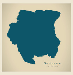 Modern Map - Suriname SR