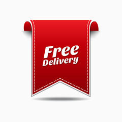 Free Delivery Red Vector Icon Design