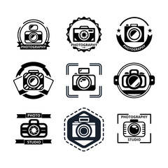 Vintage photography badges or logos
