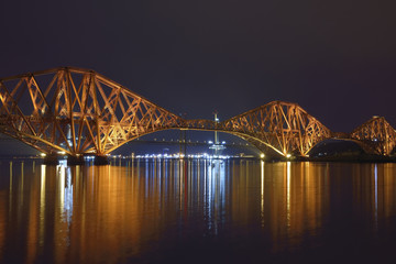 The  Forth Bridge Edinburgh, Scotland night