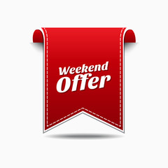 Weekend Offer Red Vector Icon Design