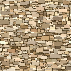 Seamless colored background wall from stones of various sizes. - 87990787