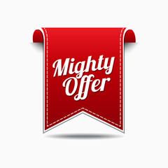 Mighty Offer Red Vector Icon Design