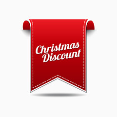 Christmas Discount Red Vector Icon Design