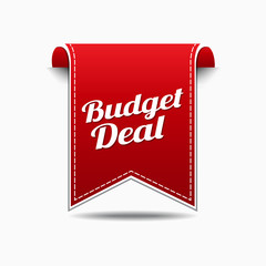Budget Deal Red Vector Icon Design