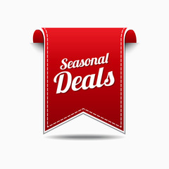 Fototapeta premium Seasonal Deal Red Vector Icon Design