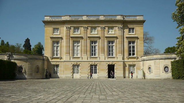 Petit Trianon of Marie-Antoinette. Versailles garden. France