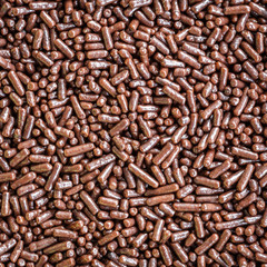 Pattern of chocolate sprinkles texture and background