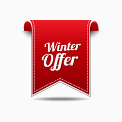 Winter Offer Red Vector Icon Design