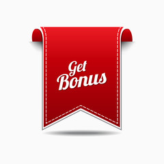 Get Bonus Red Vector Icon Design