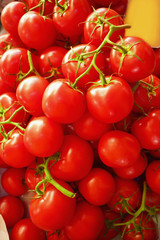 Cherry tomatoes/Closeup of cherry tomatoes.Very shallow depth of field. Fresh organic vegetable