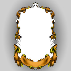 frame  vintage baroque flowers 