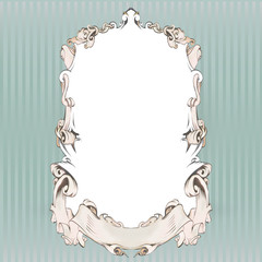 frame  vintage baroque flowers 