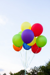 colorful balloons in summer