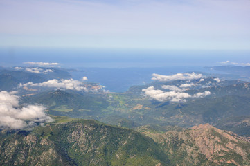 Obraz premium corse du sud, vue aérienne