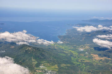 Fototapeta premium corse du sud, vue aérienne