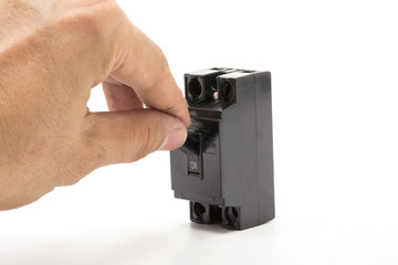 light switch on a white background.