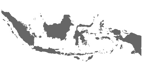 Indonesien in Grau