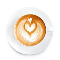 Naklejki  Widok z góry kawa latte art