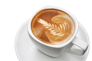 A Cup of latte art coffee