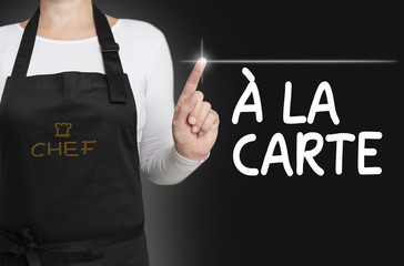 a la carte food touchscreen is operated by cook
