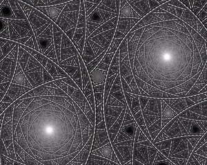 abstract fractal pattern - medieval graphic in black and white