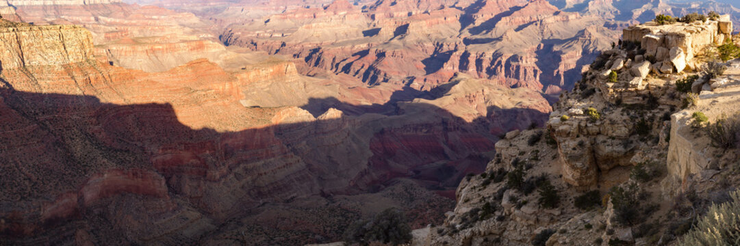 Grand canyon nation park, Arizona, USA. Panoramic image.