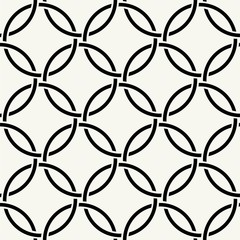 Vector seamless pattern.  Repeating intertwining cordage, ropes.