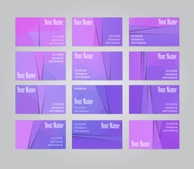 Set of  twelve visit cards