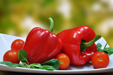 Peppers with tomatoes