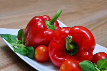 Peppers with tomatoes