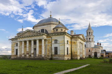 Fototapeta na wymiar Boris and Gleb’s cathedral in Borisoglebsky Monastery, Torzhok, Tver region, Russia