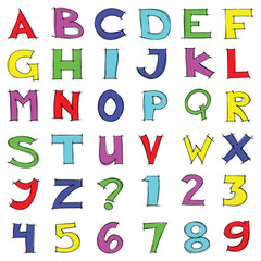 Doodle Alphabet and Numbers