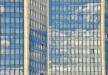 Reflex of sky in windows