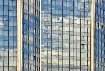 Reflex of sky in windows