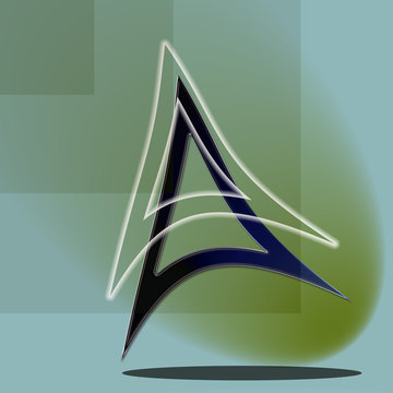 A lettera/ simbolo stilizzato di una A. potrebbe essere usato anche come icona di una azienda