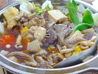 Mutton hot pot with Chinese herb in Taiwan
