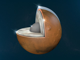 Fototapeta premium Struttura del pianeta Marte 