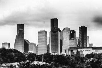Houston in Black And White