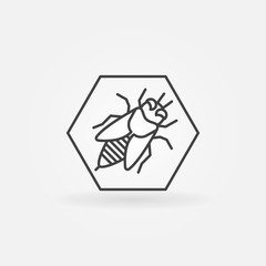Bee in hexagon logo